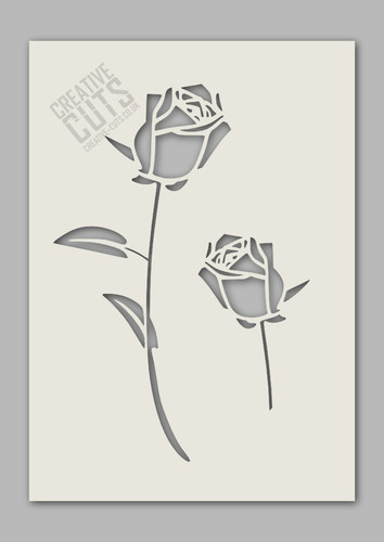 Stencil rosa singolo torte - stencil,