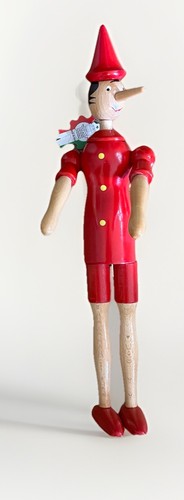 Figurina legno pinocchio - figurina, in