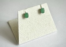 ORECCHINI ORO bianco 9 K Carati 375 Smeraldi Gold Earring Emerald