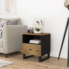  Comodino Miele Marrone e Nero