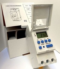 Timer digitale orologio programmabile 12V 12 Volt Guida DIN per caccia nautica