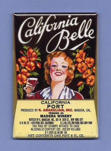 California wine label 2x3 - wine,