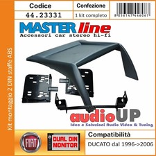 MASCHERINA RADIO 2 DIN FIAT DUCATO 1996>2006 STAFFE ABS PER RADIO 7" O CINESI