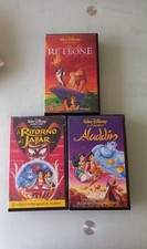 3 Vhs Disney Il Re Leone, Aladdin, Il Ritorno Di Jafar 