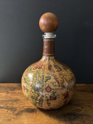 Decanter vintage pelle - vintage, in