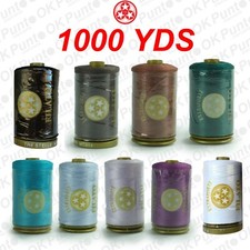 SPOLETTE DA 1000YDS 914 METRI. FILO COTONE N50 CUCITO COLORATO TRE STELLE FORTE