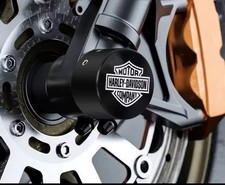Coppia di bulloni Neri  copri asse anteriore per Harley Sportster Touring Dyna
