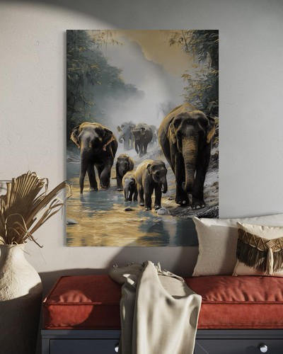 Quadro tela elefante - tela,