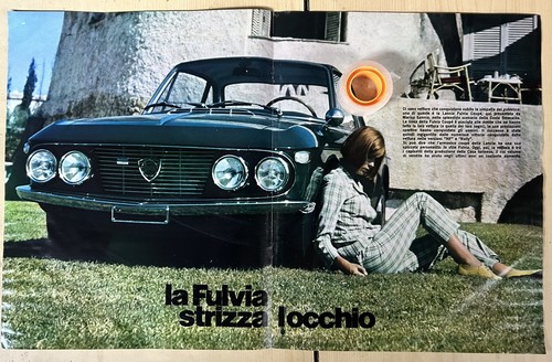Rara pubblicità lancia fulvia - pubblicità,