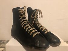 SCARPE STIVALETTI STIVALI BOXE PUGILE PUGILATO VINTAGE EPOCA ANTICHE GINNASTICA