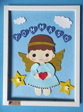 QUADRETTO NASCITA CAMERETTA CON NOME - BIMBO/A  V. Modelli - Hand Made