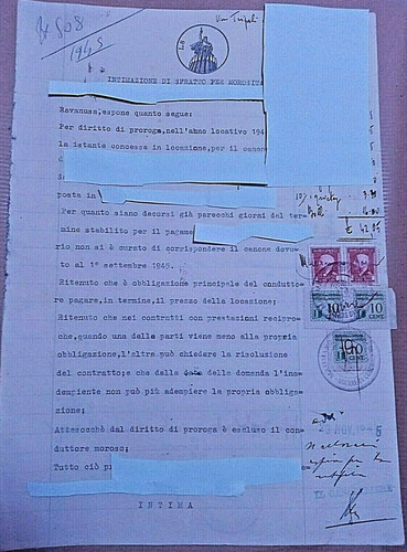 1945 carta bollata - , 8