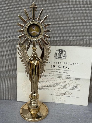 Reliquiario con reliquia - +,