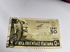 1938 AFRICA ORIENTALE ITALIANA 50 cent. POSTA AEREA