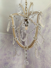 Lampadario cristallo Maria Teresa 1 luce anni 50 Restaurato