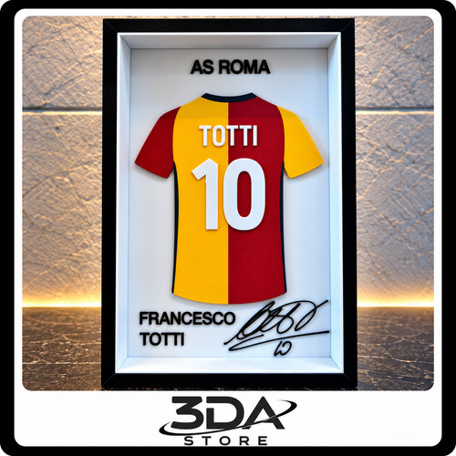 Quadro totti roma - maglia, 3d