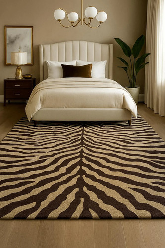 Zebra lana trapuntata a - zebra, in