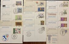 Cartolina Postale Italia lotto di 15 pezzi con annullo primo giorno