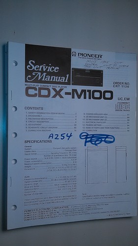 Pioneer cdx m100 - manuale, di