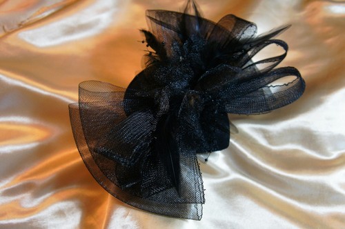 Fascinator nero rockabilly