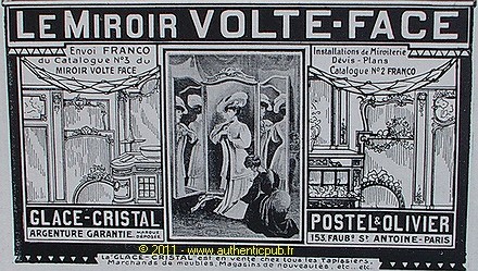 Publicite miroir volte - volte, face