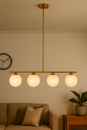 Lampadario ottone fatto a - in,