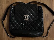 borsa zainetto  chanel vintage pelle marrone H cm 30  x 33 x12  bretelle cm 70