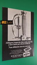 Pubblicità 1972 - WILKINSON Lamette da barba sword - Clippings Advertising