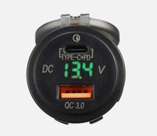 caricabatterie USB 12V/24 presa accendisigari doppia porta per auto furgone moto