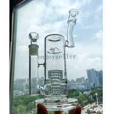 Bong in vetro matrice 11" tubo acqua fumo riciclatore rig extra pesante con ciotola 18MM