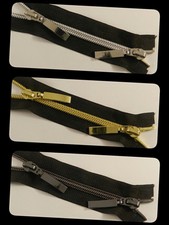 CERNIERA LAMPO DIVISIBILE DOPPIO CURSORE CATENA 06 NYLON METALIZZATA 