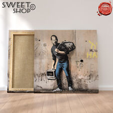 QUADRO BANKSY STEVE JOB STREET ART  Stampa su Tela ALTA' QUALITA' ARTE ARREDO