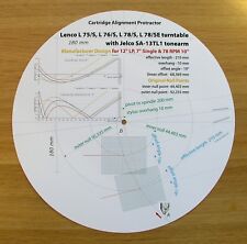 Goniometro allineamento cartuccia per giradischi Lenco L75/S, L76/S, L78/S & L78/SE