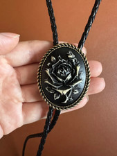 Cravatta antica fiore bolo per uomo collana matrimonio vintage western cowboy cravatta
