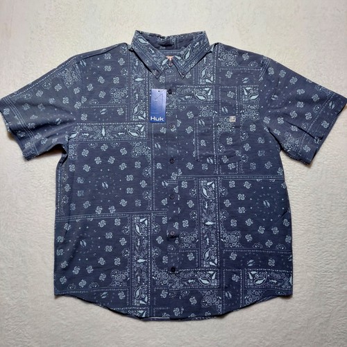 Camicia pesca huk uomo blu - pesca,