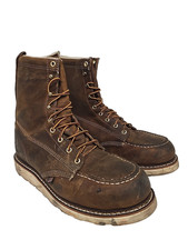 Thorogood Stivali da Lavoro Uomo 8" Punta Acciaio Zeppa Suola (U.S.A.) 804-4478 Marrone 11D