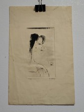 Incisione Litografia Acquaforte   Firmata De Amicis 48x31   vintage 1977... Q170