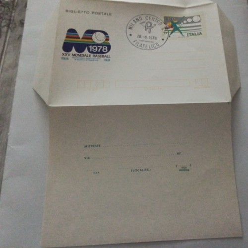 Biglietto postale annullato - postale,
