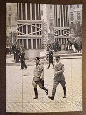 FOTO FOTOGRAFIA MUSSOLINI + HITLER A BERLINO - ANNO 1937 - ORIGINALE