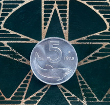 ($)  5 Lire 1975 (Delfino) -