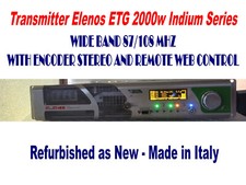 Trasmettitore FM Broadcast Elenos 2000w serie indio codificatore banda larga stereo