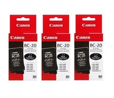 3x Canon BC-20 BK BJC-2000 2100 4000 4100 4200 4300 5000 S100 originali/confezione originale