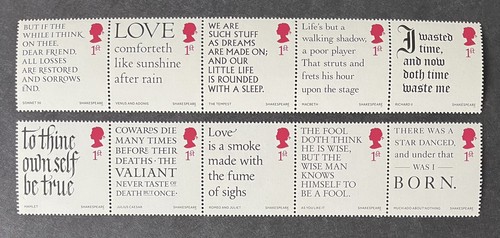 2016 mnh shakespeare - gb,