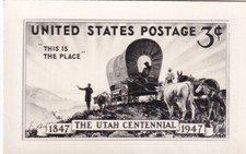 USPOD post office dept press publicity photo for 3c Utah stamp Scott 950