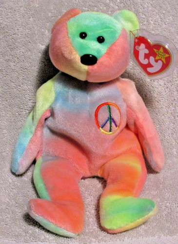 Beanie baby peace bear dob - beanie,