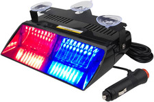 16 LED Luce Strobo Lampada Emergenza Lampeggiante Alta Luminosità 12V Spia Di Av