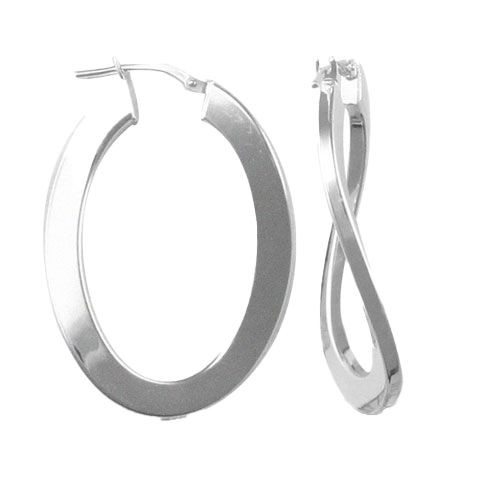 Orecchini creoli argento - orecchini,
