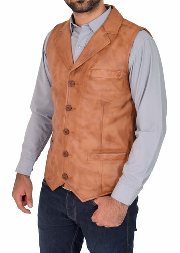 Gilet uomo vera pelle - , marrone