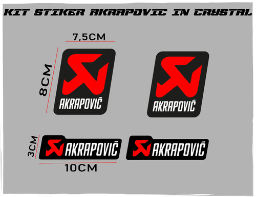Kit adesivo sticker akrapovic - kit,