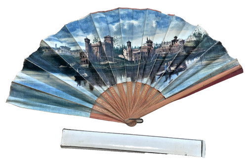 Ventaglio antico dipinto - , a